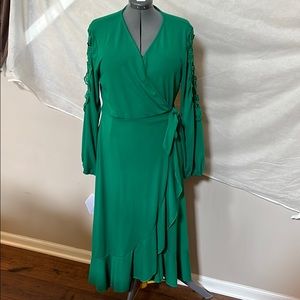 NWT Suzanne Betro Green Wrap Dress Size 4X